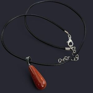 Goldstone Tear Drop Pendant Necklace